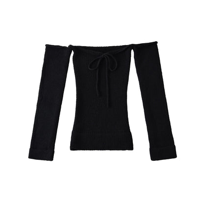 Hanging neck off shoulder top for spicy girls, one shoulder lace up top