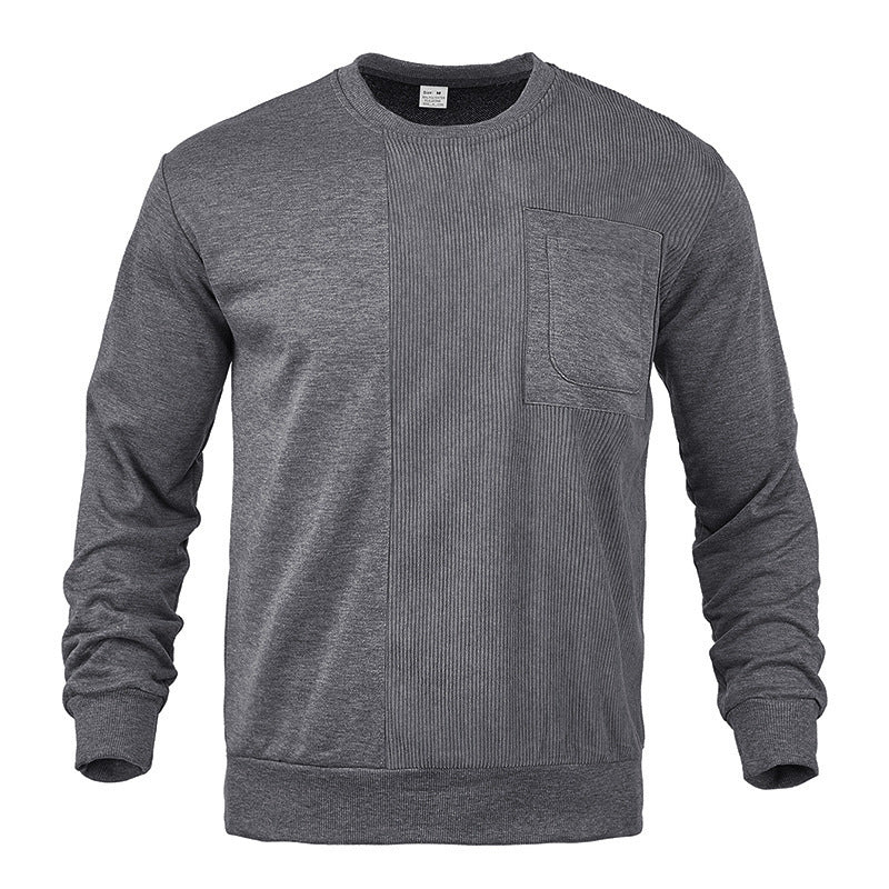 Round neck men's casual hoodie