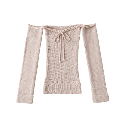 Hanging neck off shoulder top for spicy girls, one shoulder lace up top