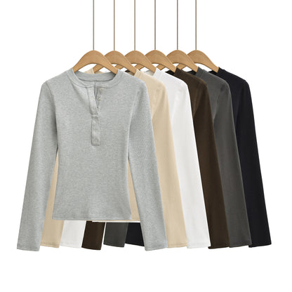 Long sleeved slim fit top T-shirt