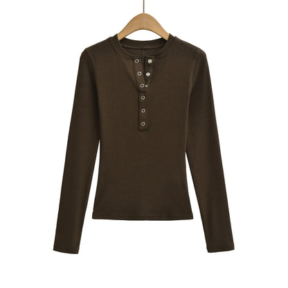 Long sleeved slim fit top T-shirt